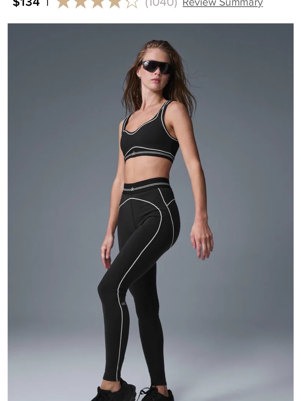 ALO Yoga Airbrush High-Waisted Heart Throb Leggings NWT